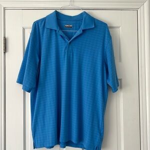 Blue golf polo